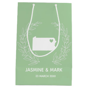 Welcome to Pennsylvania wedding favours custom Medium Gift Bag