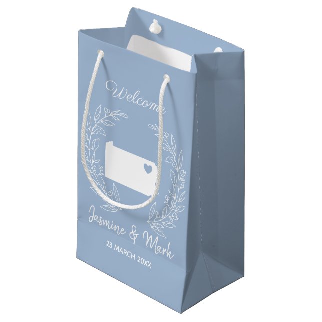 Welcome to Pennsylvania wedding favours custom   Small Gift Bag (Front Angled)