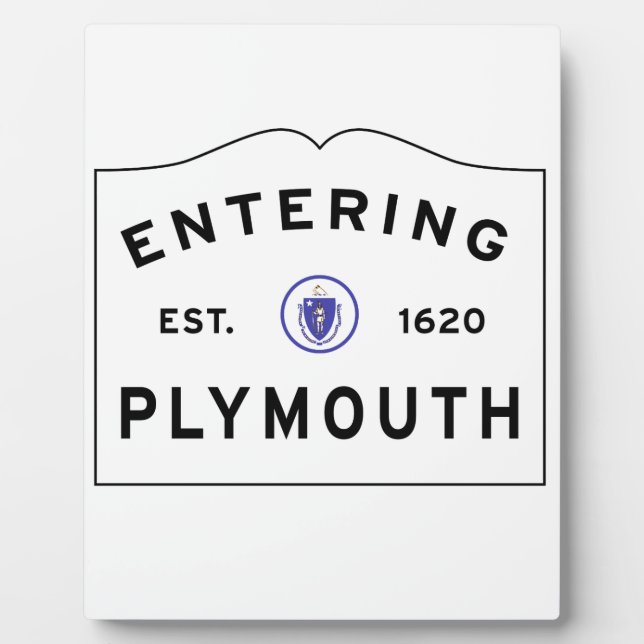 Welcome to Plymouth MA Plaque (Front)
