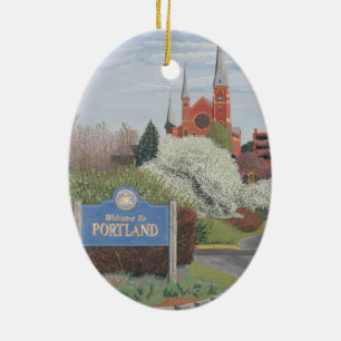 Welcome to Portland Maine Ceramic Ornament