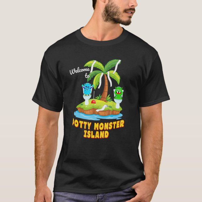 Welcome To Potty Monster Island T-Shirt (Front)