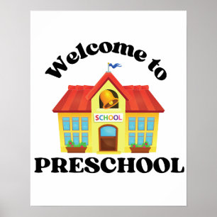 Welcome to Preschool: Bright and Cheerful Poster