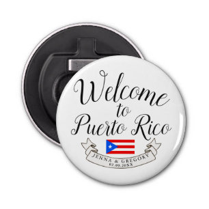 Welcome to Puerto Rico  Destination Wedding Favour Bottle Opener