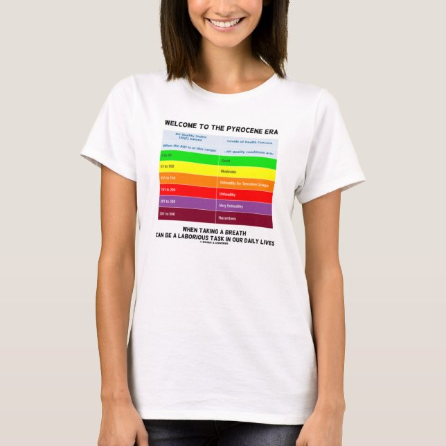 Welcome To Pyrocene Era Air Quality Index Geek T-Shirt (Front)