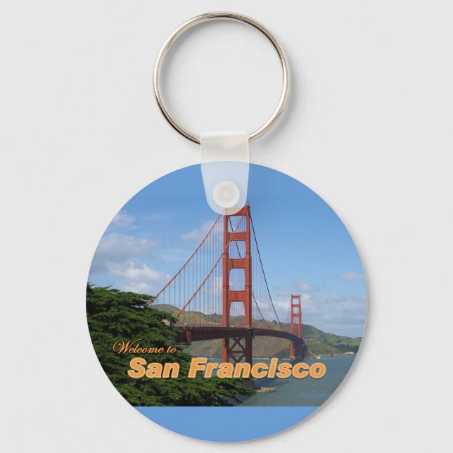 Welcome to San Francisco - Golden Gate Bridge Key Ring (Front)
