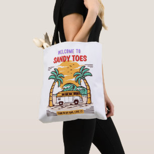 Welcome To Sandy Toes Summer Beach Tote Bag