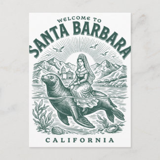 Welcome To Santa Barbara California Coast Postcard