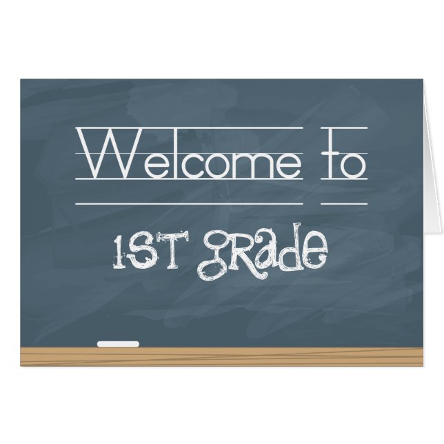 Welcome to School Chalkboard with smudge marks (Front Horizontal)