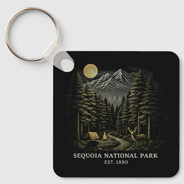 Welcome to Sequoia National USA Park  Key Ring (Front)