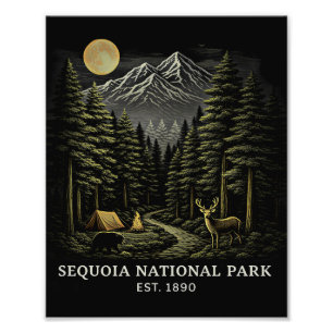 Welcome to Sequoia National USA Park  Photo Print