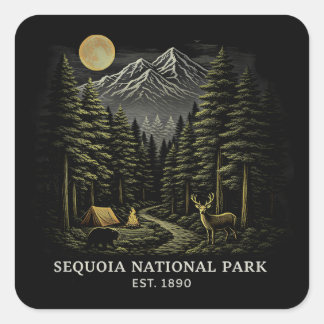 Welcome to Sequoia National USA Park  Square Sticker