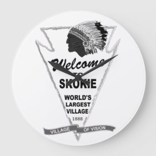 Welcome to Skokie, Illinois Large Clock