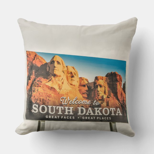 Welcome to South Dakota Sign Cushion (Front)