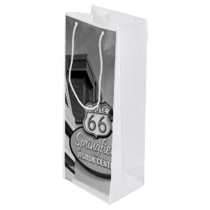 Welcome To Springfield Grayscale Wine Gift Bag