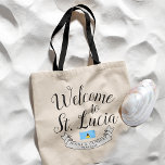 Welcome to St. Lucia | Destination Wedding Favour Tote Bag<br><div class="desc">A celebratory gift item tailored to your wedding guest travelling to see you in the beautiful country of St. Lucia.  All elements of this item are unlocked and adjustable to suit your needs. Have fun making it your own.</div>