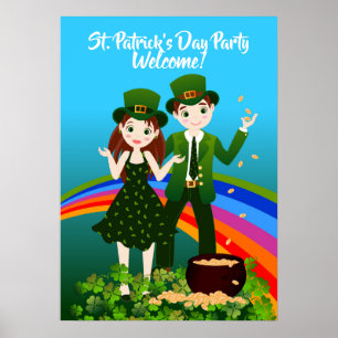 Welcome to St. Patrick's Kids Party Poster