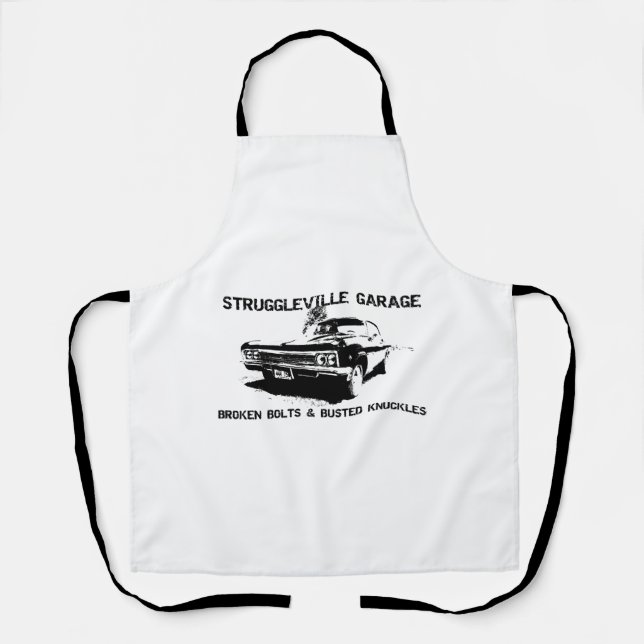 Welcome to Struggleville Garage - Where Broken Bol Apron (Front)