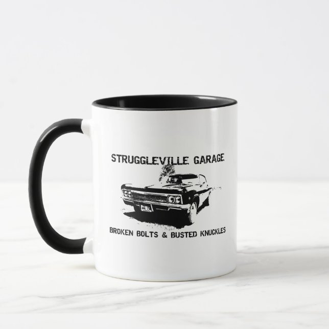 Welcome to Struggleville Garage - Where Broken Bol Mug (Left)