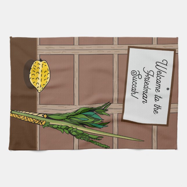 Welcome to Succah Personalised Kitchen Towel (Horizontal)