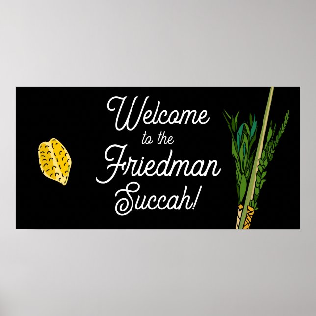 Welcome to Succah Personalised Lulav Poster  (Front)