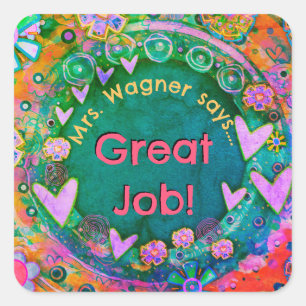 Welcome to Teacher’s Class Personalised Square Sticker