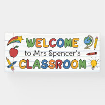 Welcome To Teacher's Classroom Colourful Doodles