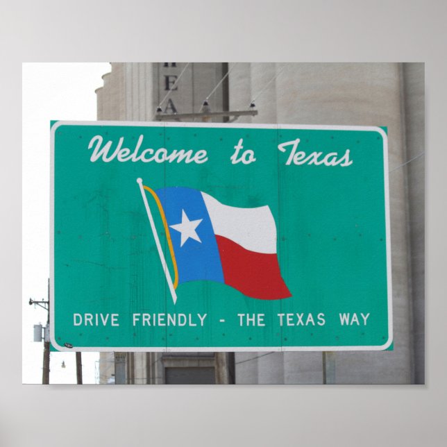 Welcome to Texas Highway Sign (Front)