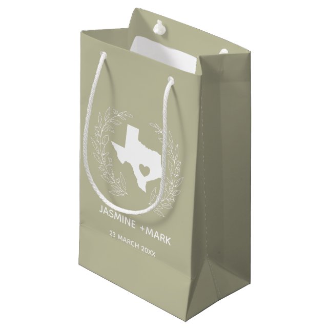 Welcome to Texas party favours   Small Gift Bag (Front Angled)