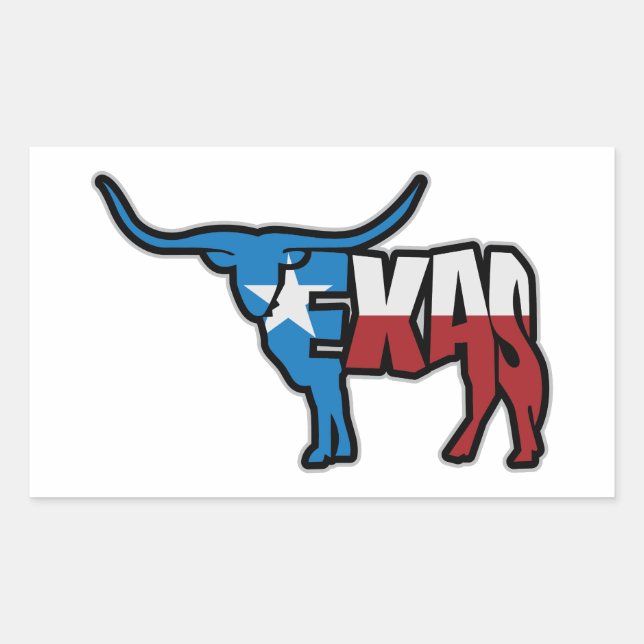 Welcome to Texas Rectangular Sticker (Front)