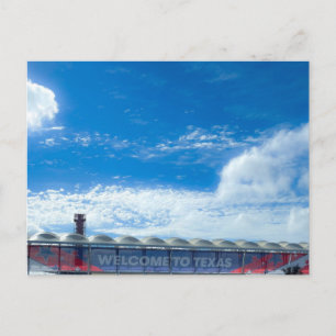 Welcome to Texas Sign Landmark Sunny Day View Postcard