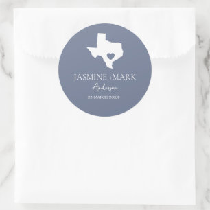 Welcome to Texas Wedding Party Custom  Classic Round Sticker