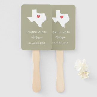 Welcome to Texas Wedding Party Custom  Hand Fan