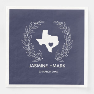 Welcome to Texas Wedding Party Custom  Napkin