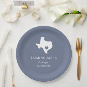 Welcome to Texas Wedding Party Custom Paper Plate