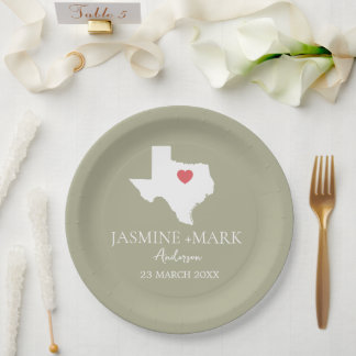 Welcome to Texas Wedding Party Custom  Paper Plate