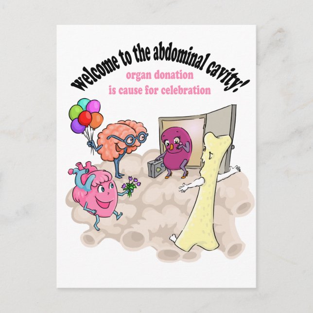 Welcome to the abdominal cavity! postcard (Front)