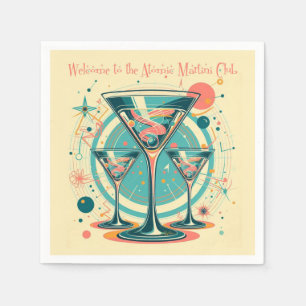Welcome To The Atomic Martini Club Triple Play Napkin