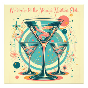 Welcome To The Atomic Martini Club Triple Play Photo Print