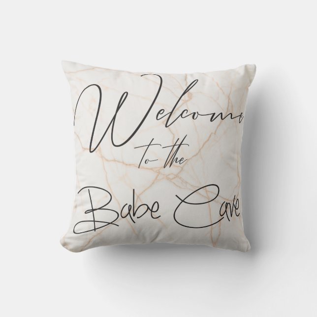 welcome to the babe cave cushion (Front)