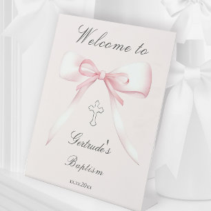 welcome to the Baptism Pedestal Sign