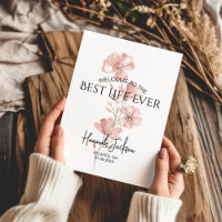Welcome to the Best Life Ever Pink Floral Baptism