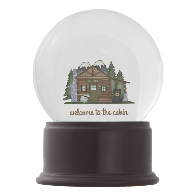 Welcome to the Cabin in the Woods Snow Globe (Front)