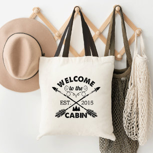 Welcome to the Cabin   Rustic Arrows Tote Bag