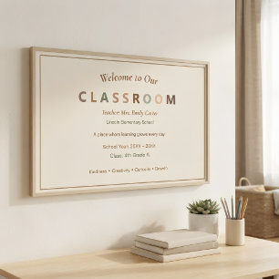 Welcome to the Class Poster Personalised Gift 