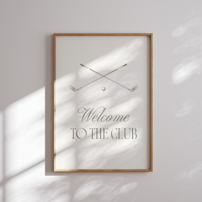 Welcome to the Club Vintage Golf Wall Art (Creator Uploaded)