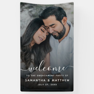 Welcome To the Engagement Banner Sign with Photo