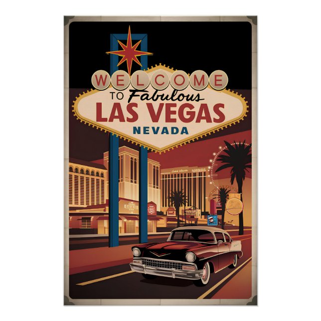 Welcome to the fabulous Las Vegas Nevada Poster (Front)