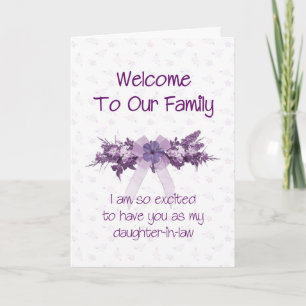 Welcome to the Family, Daughter-in-Law Card