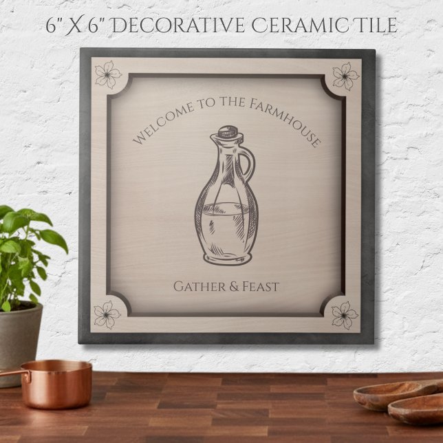 Welcome to the Farmhouse Decorative Kitchen  Ceramic Tile (Instantly elevate your kitchen with a "Welcome to the Farmhouse" accent tile)