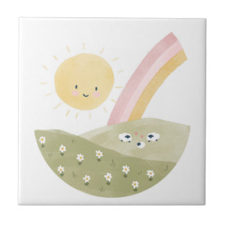 Welcome to the Flock Baby Shower  Ceramic Tile